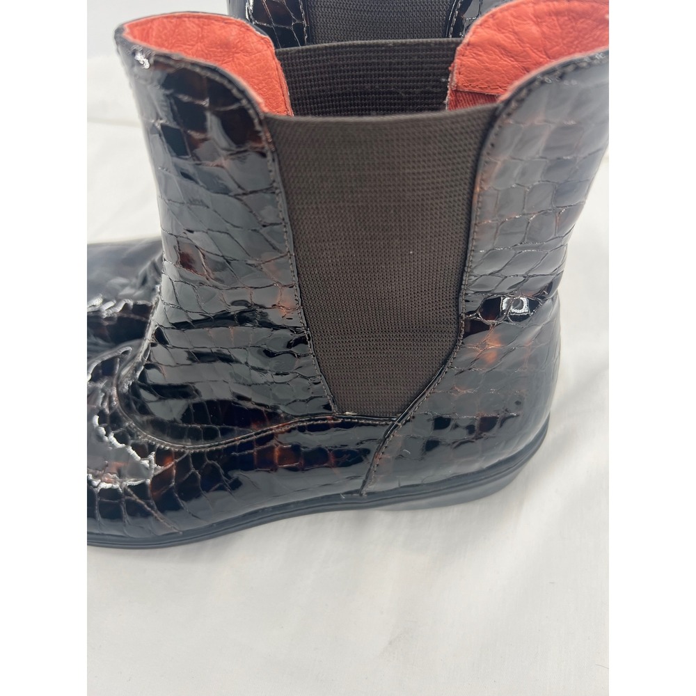 Sperry Top Sider Womens Boots Size 8M Brown Tortoise Shell Patent Leather Boots - Picture 6 of 9